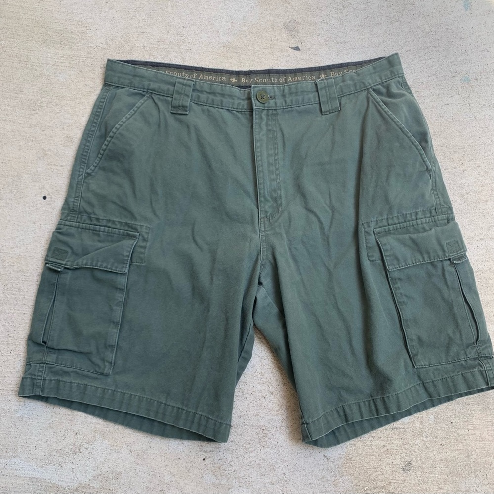 Boy Scouts Of America Shorts Adult 36 Uniform Canvas Cargo Khaki Green Men
